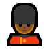 💂🏾‍♂️ man guard: medium-dark skin tone display on Windows